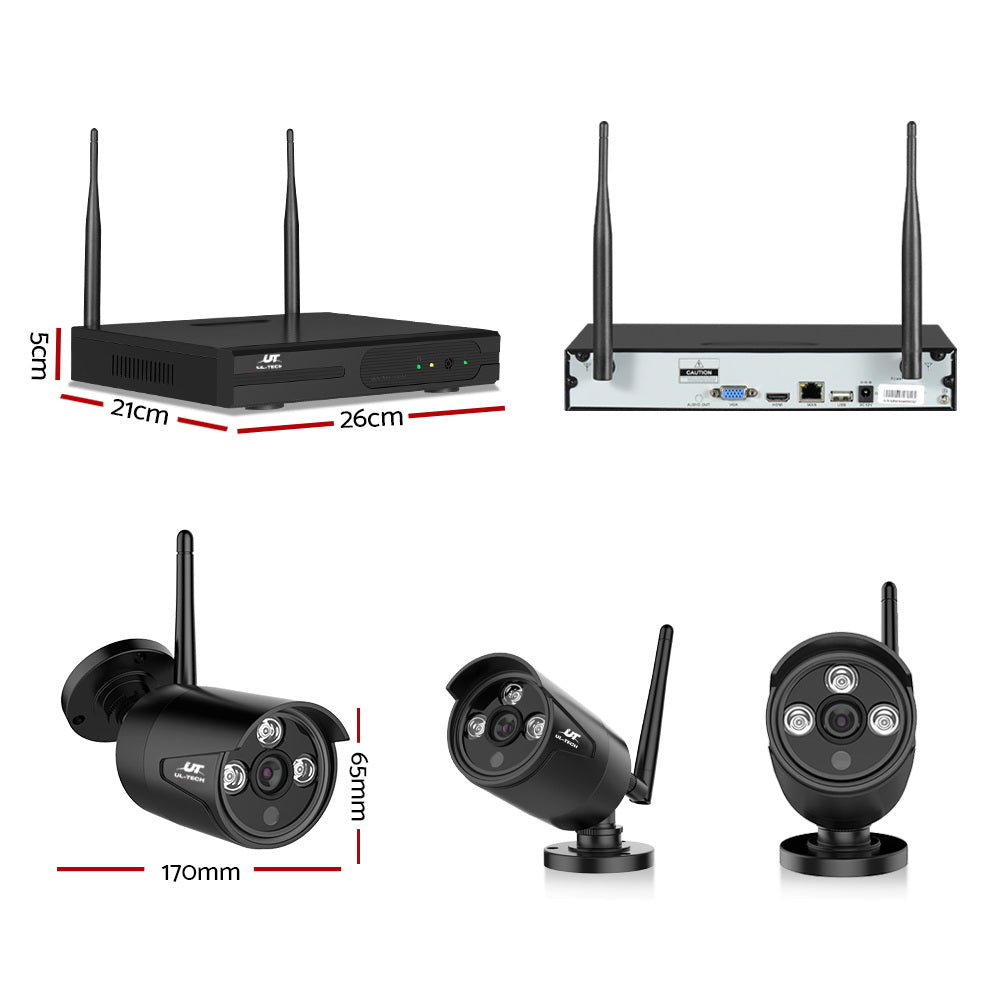 NNEDSZ -CCTV Wireless Security Camera System 8CH Home Outdoor WIFI 6 Bullet Cameras Kit 1TB