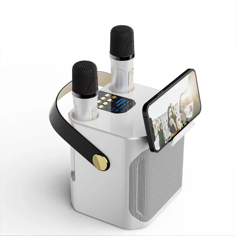 NNEOBA High Power Karaoke Bluetooth Speaker with Dual Microphone