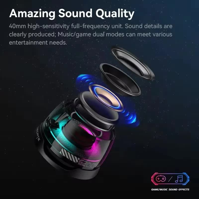 NNEDSZ Orange Portable Mini Bluetooth Speaker with Magnetic Base, High-Quality Bass and Surround Sound, Colorful Ambient Lighting, USB Rechargeable, 6-Hour Battery Life